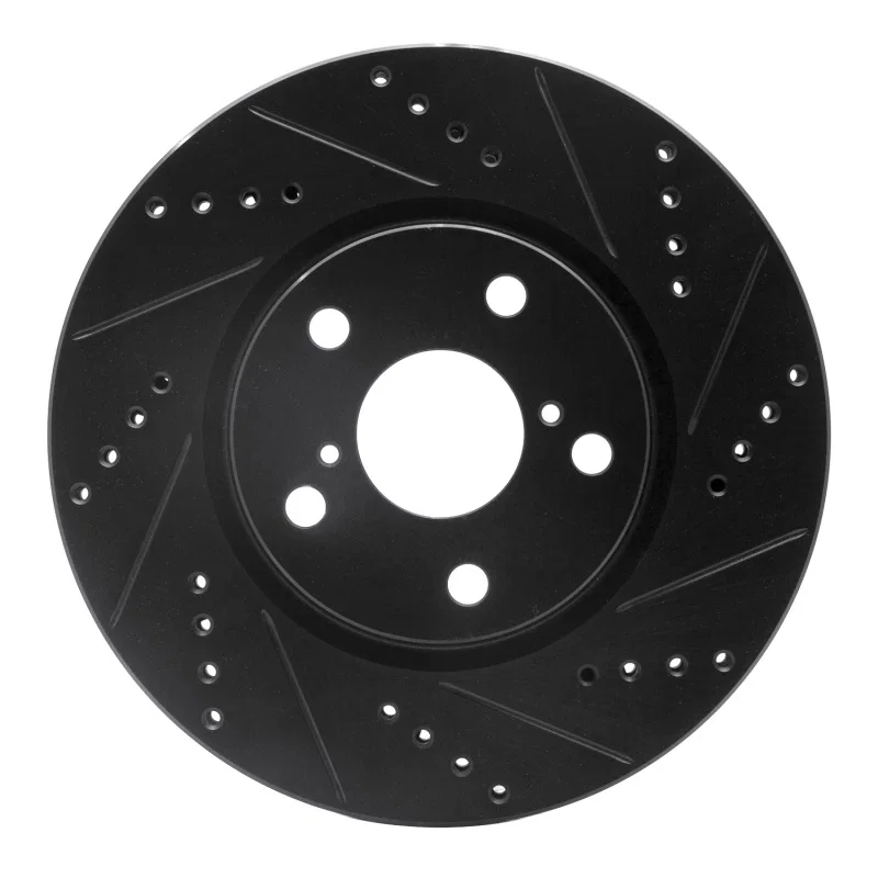 R1 Concepts 633-31184D, R1 -25 BMW 228I xDrive Gran Coupe Left Front Drilled & Slotted Black Brake Rotor