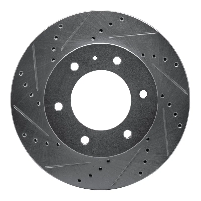 R1 Concepts 631-92067L, R1 13-17 Ford Ranger (Mexico) Front Left Drilled & Slotted Silver Brake Rotor