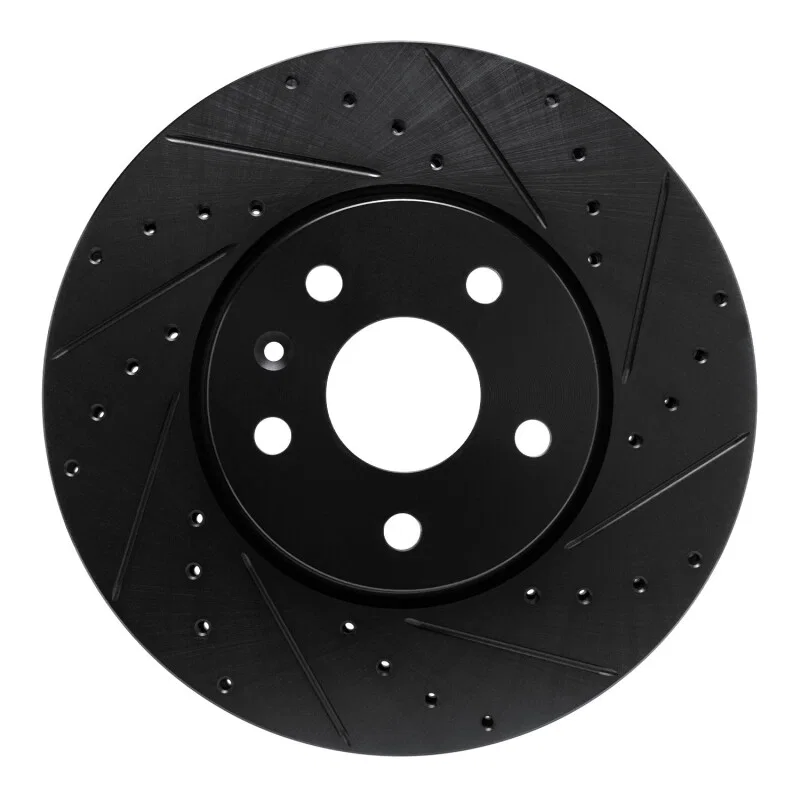 R1 Concepts 633-46061R, R1 19-25 Buick Envision Front Right Drilled & Slotted Black Brake Rotor