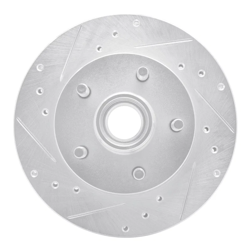 R1 Concepts 631-54138L, R1 95-97 Ford Ranger (USA/Canada) Front Left Drilled & Slotted Silver Brake Rotor