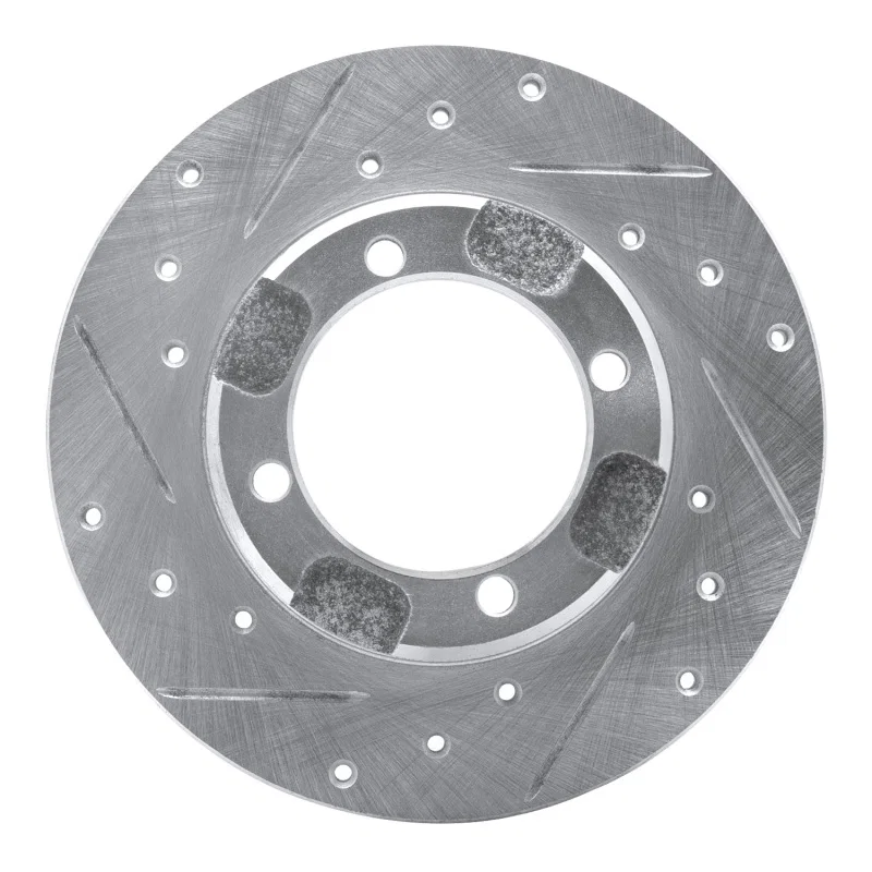 R1 Concepts 631-72019L, R1 91-92 Dodge COLT Front Left Drilled & Slotted Silver Brake Rotor