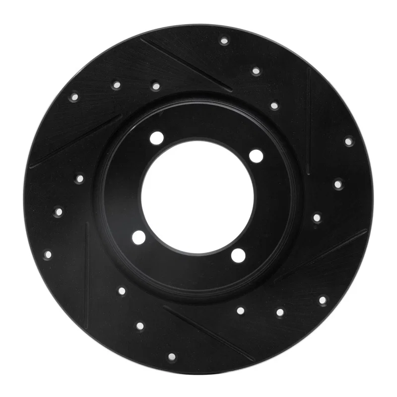 R1 Concepts 633-80054R, R1 74-84 Ford COURIER (USA/Canada) Front Right Drilled & Slotted Black Brake Rotor