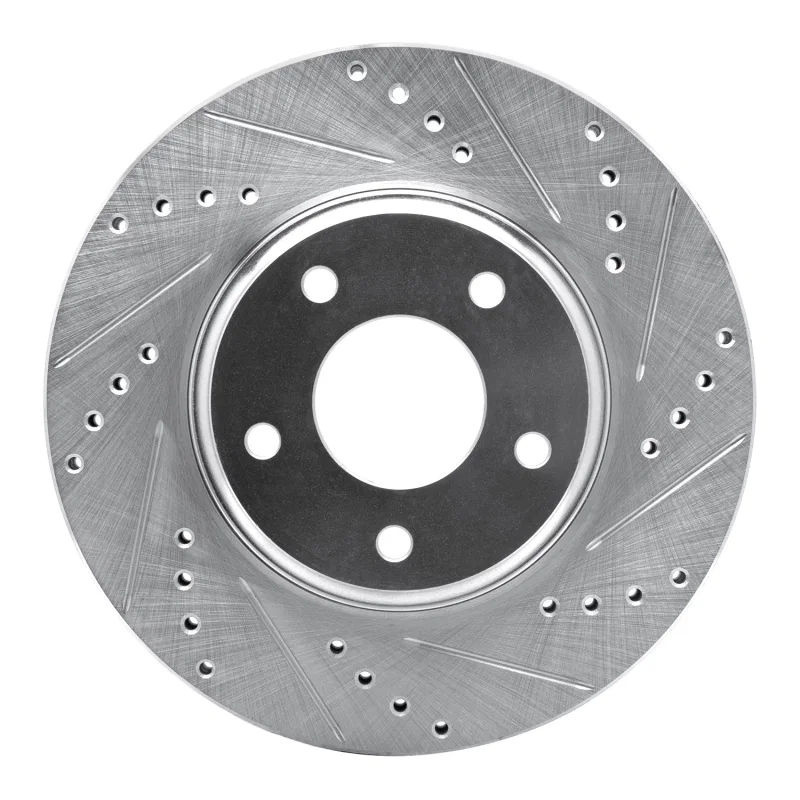 R1 Concepts 631-67049R, R1 02-06 Infiniti I35 Front Right Drilled & Slotted Silver Brake Rotor