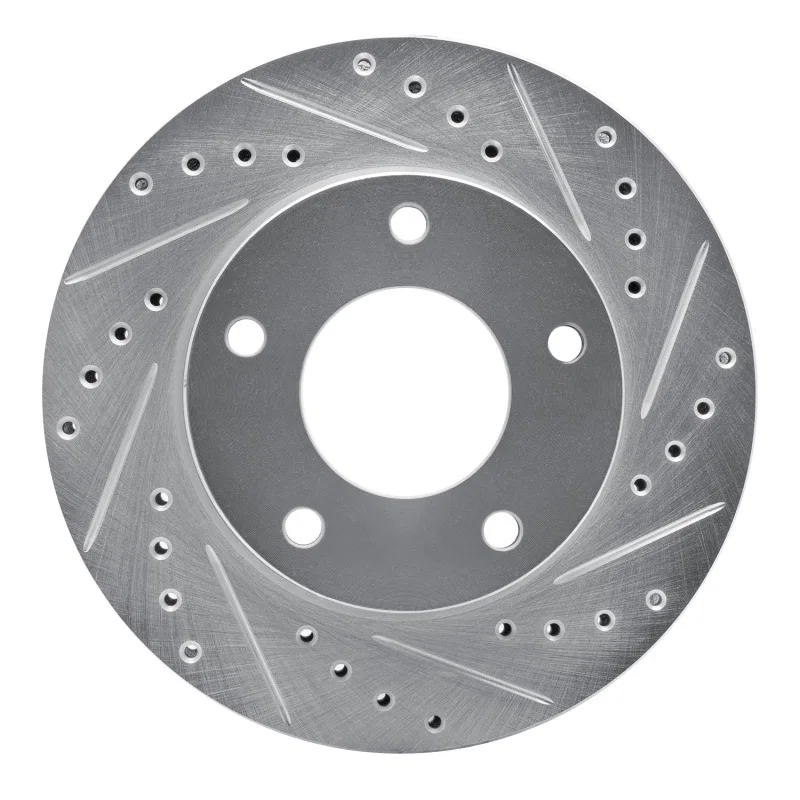 R1 Concepts 631-46004R, R1 69-78 Cadillac Eldorado Front Right Rear Right Drilled & Slotted Silver Brake Rotor