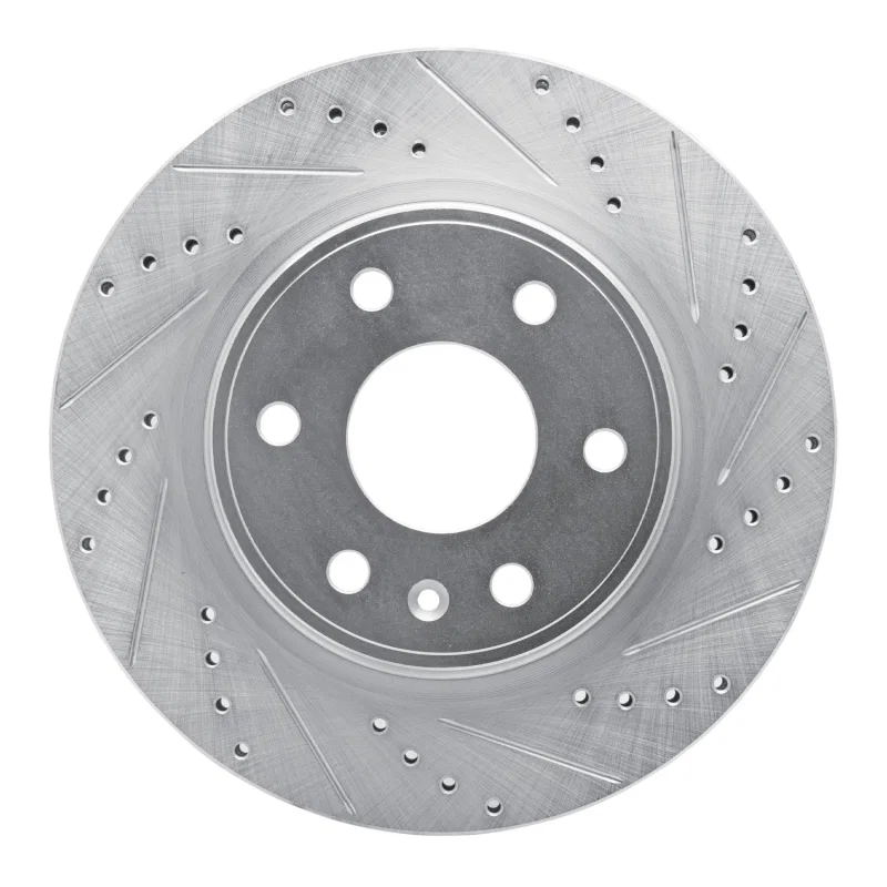 R1 Concepts 631-48054R, R1 07-17 Buick Enclave Front Right Drilled & Slotted Silver Brake Rotor