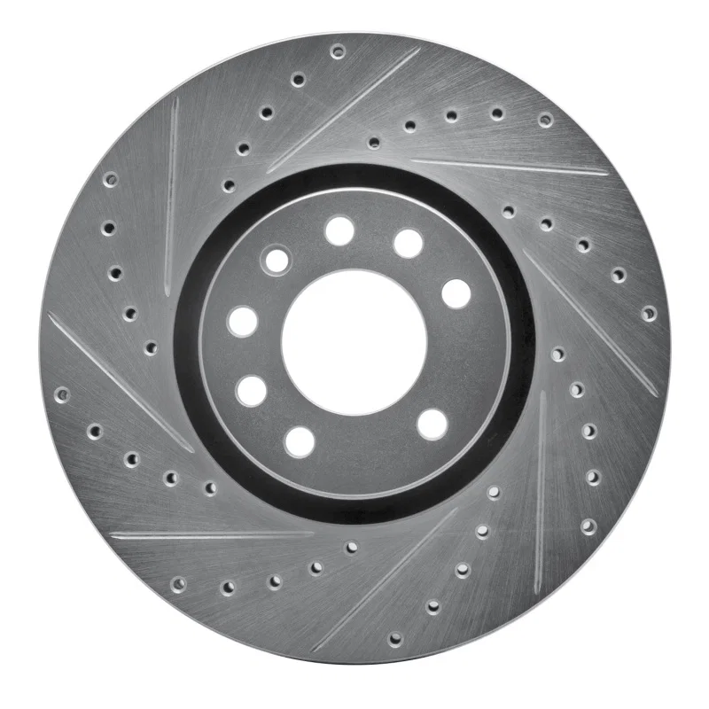 R1 Concepts 631-65019L, R1 03-11 Cadillac BLS (Mexico) Front Left Drilled & Slotted Silver Brake Rotor