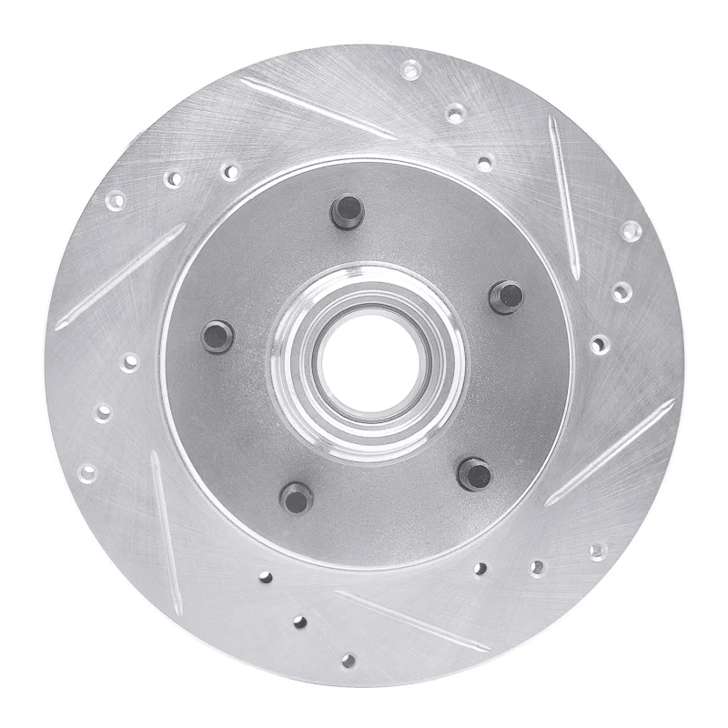 R1 Concepts 631-47062R, R1 1982-1995 Buick Regal Front Right Drilled & Slotted Silver Brake Rotor