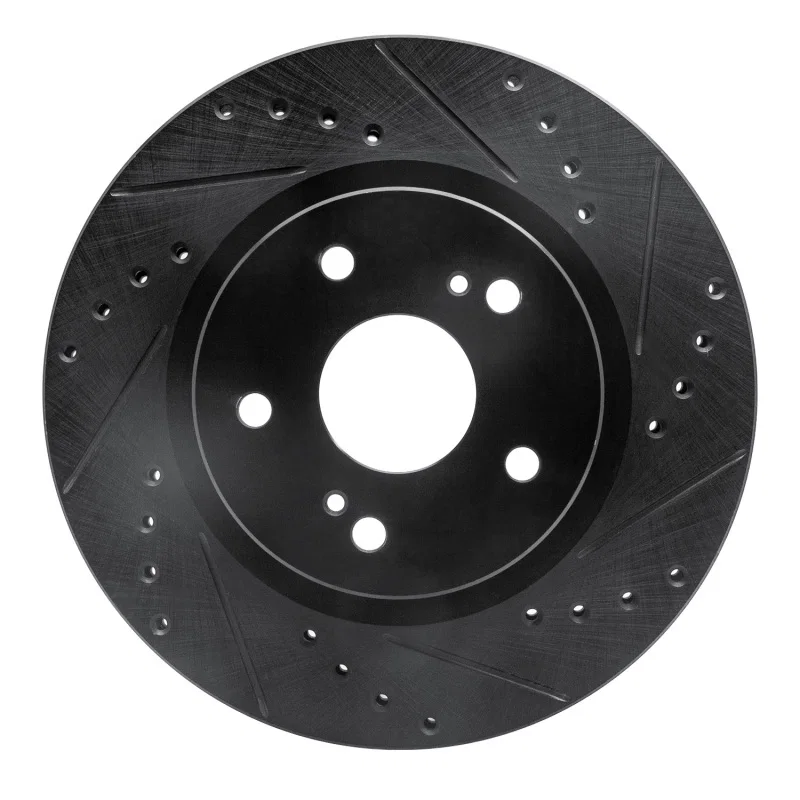 R1 Concepts 633-01014R, R1 06-17 Suzuki Grand Vitara (Mexico) Front Right Drilled & Slotted Black Brake Rotor