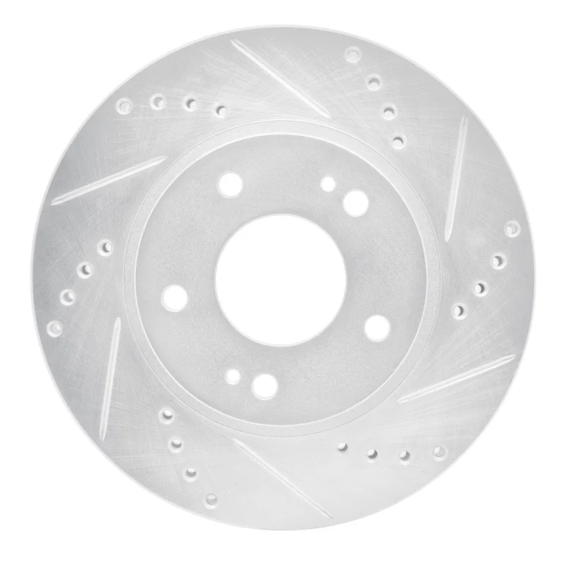 R1 Concepts 631-72034R, R1 00-24 Chrysler SEBRING Front Right Drilled & Slotted Silver Brake Rotor