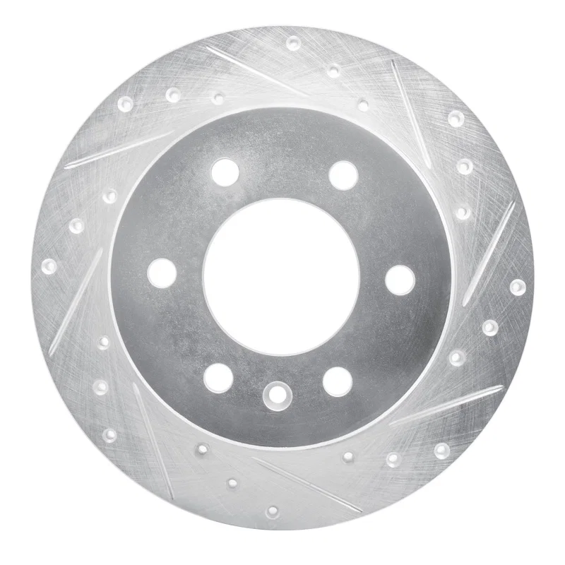 R1 Concepts 631-40044R, R1 06-18 Dodge Sprinter 3500 Rear Right Drilled & Slotted Silver Brake Rotor