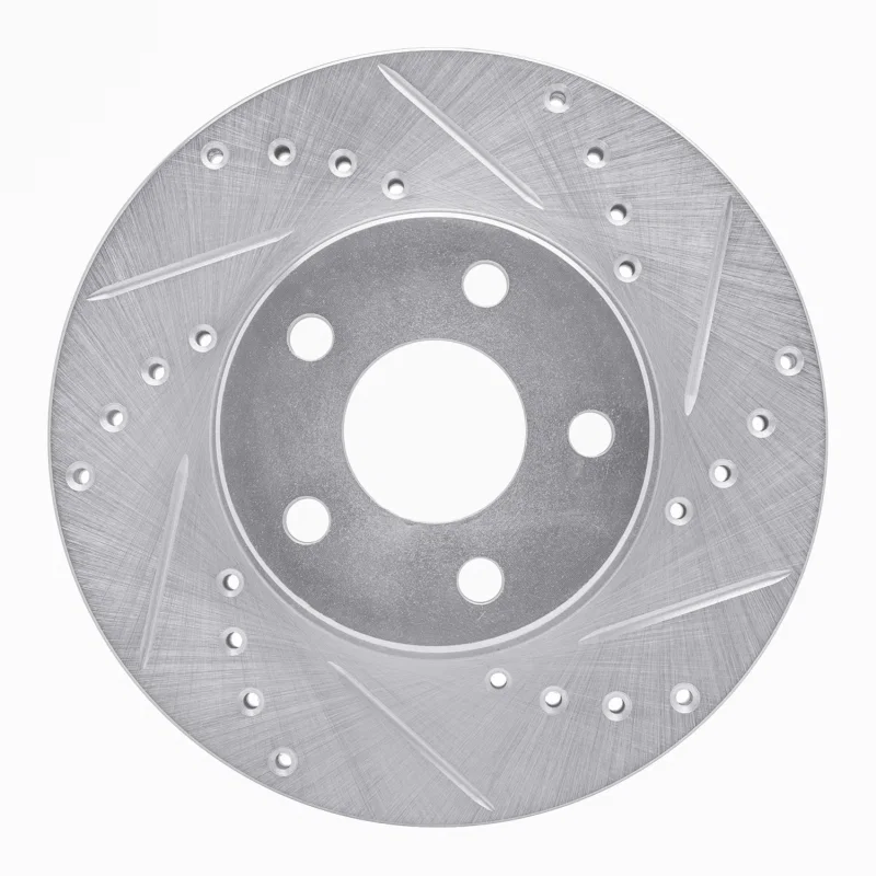 R1 Concepts 631-52007R, R1 90-05 Buick Skylark Front Right Drilled & Slotted Silver Brake Rotor