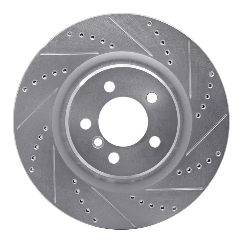 R1 Concepts 631-11014R, R1 06-12 Land Rover Range Rover Front Right Drilled & Slotted Silver Brake Rotor