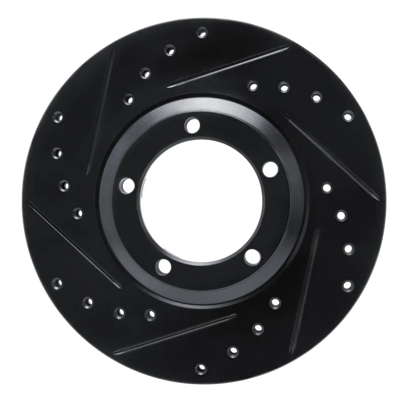R1 Concepts 633-92051L, R1 03-05 Dodge H100 (Mexico) Front Left Drilled & Slotted Black Brake Rotor