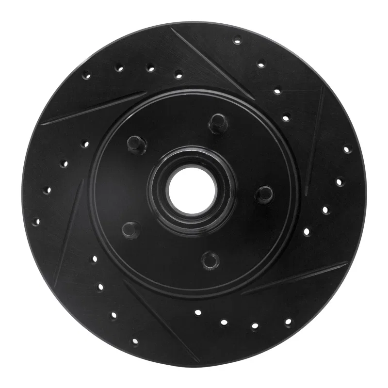 R1 Concepts 633-54141R, R1 95-11 Ford Explorer Front Right Drilled & Slotted Black Brake Rotor