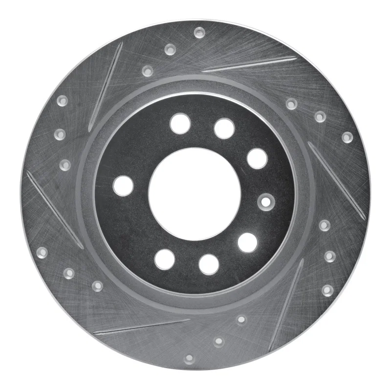 R1 Concepts 631-53006L, R1 06-10 Pontiac SOLSTICE Rear Left Drilled & Slotted Silver Brake Rotor