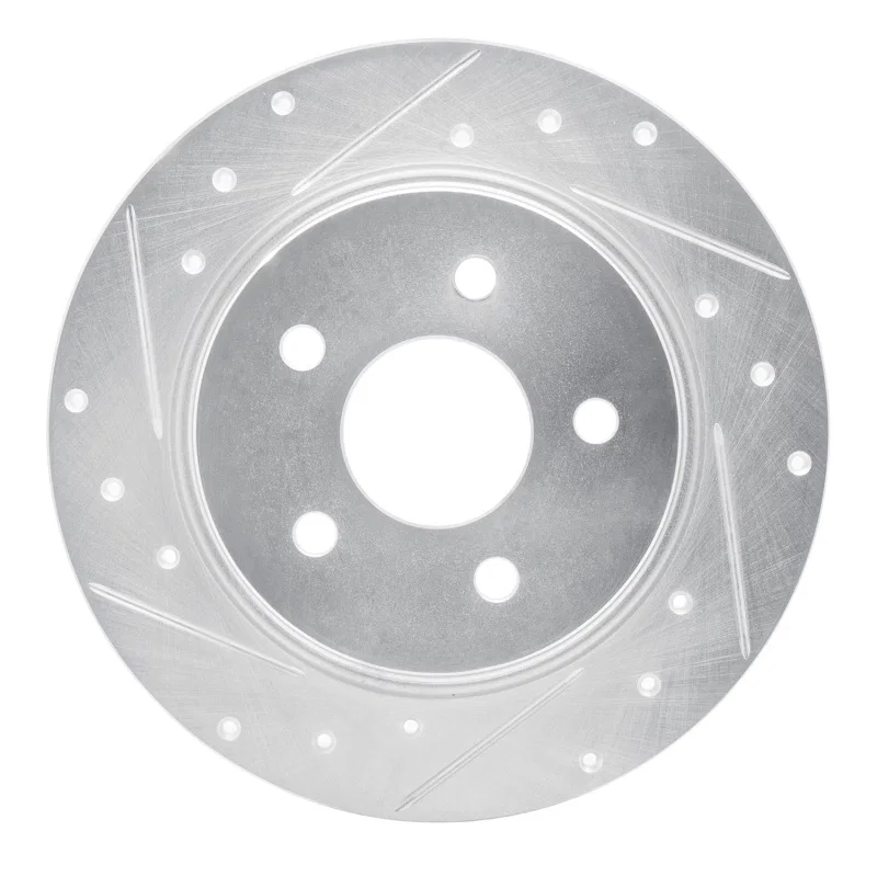 R1 Concepts 631-39033R, R1 20-25 Chrysler Pacifica Rear Right Drilled & Slotted Silver Brake Rotor