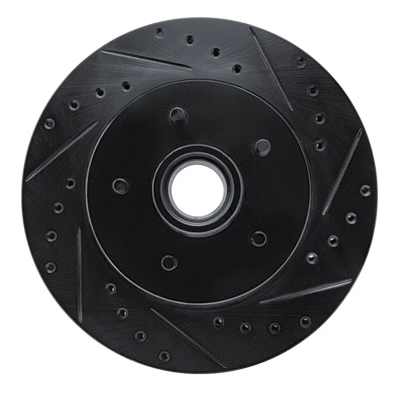 R1 Concepts 633-47056R, R1 85-92 Chevrolet Camaro Front Right Drilled & Slotted Black Brake Rotor