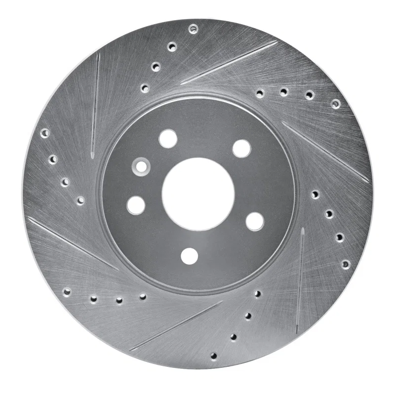 R1 Concepts 631-45020L, R1 13-22 Buick Encore Front Left Drilled & Slotted Silver Brake Rotor