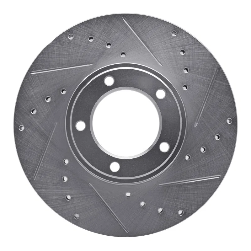 R1 Concepts 631-20001R, R1 71-97 Jaguar XJS Front Right Drilled & Slotted Silver Brake Rotor