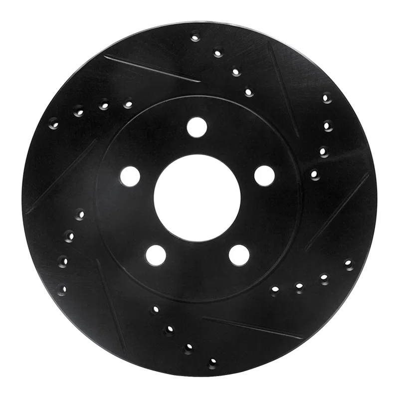 R1 Concepts 633-40020R, R1 00-05 Chrysler Neon Front Right Drilled & Slotted Black Brake Rotor