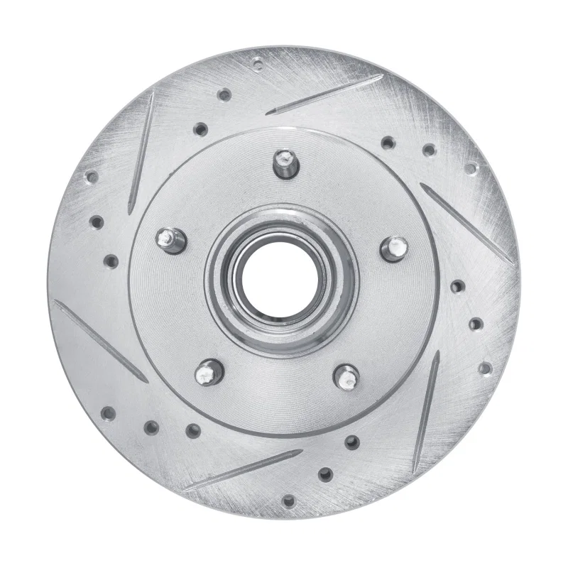R1 Concepts 631-47062L, R1 82-95 Buick Regal Front Left Drilled & Slotted Silver Brake Rotor