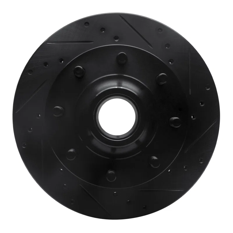 R1 Concepts 633-40078R, R1 1994-1999 Dodge Ram 2500 Front Right Drilled & Slotted Black Brake Rotor