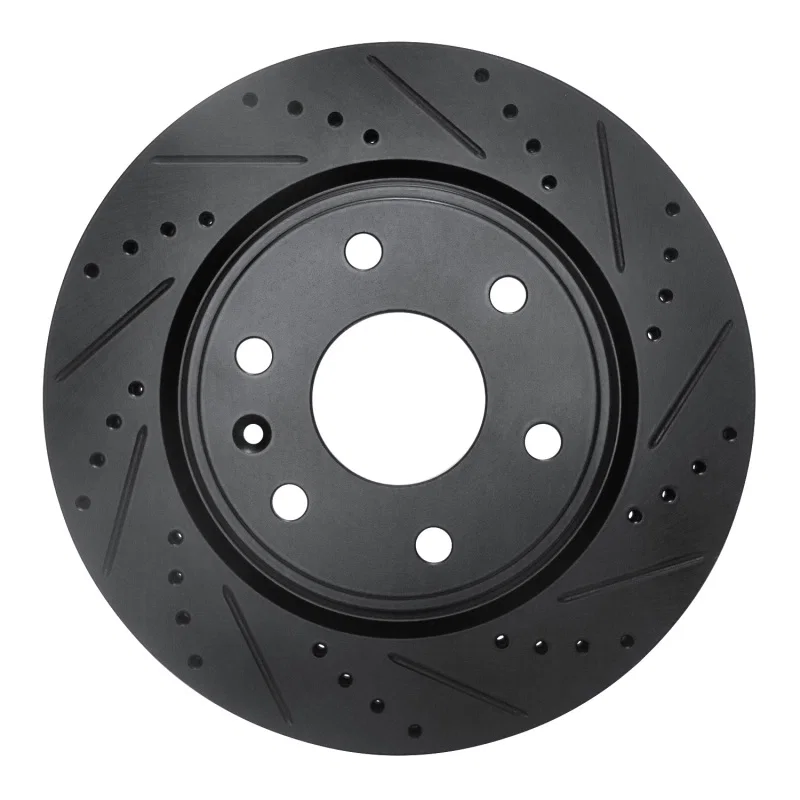 R1 Concepts 633-48054R, R1 07-17 Buick Enclave Front Right Drilled & Slotted Black Brake Rotor