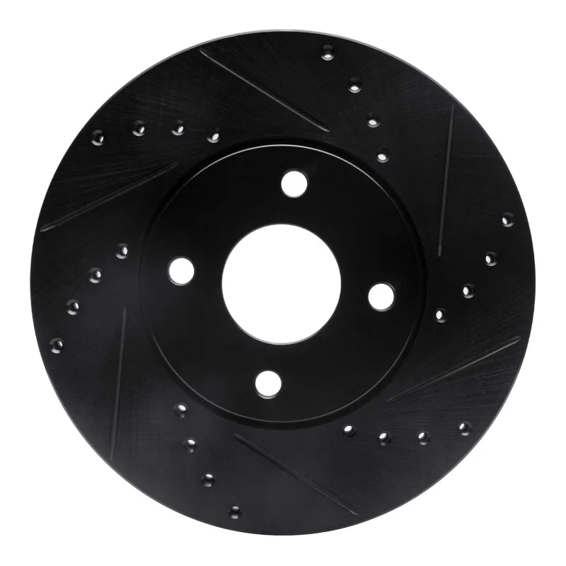 R1 Concepts 633-54053R, R1 05-12 Ford Ecosport (Mexico) Front Right Drilled & Slotted Black Brake Rotor