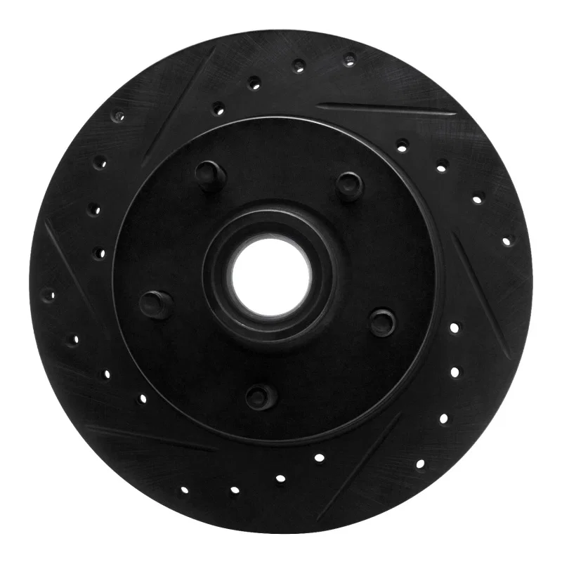 R1 Concepts 633-54110L, R1 83-94 Ford Ranger (USA/Canada) Front Left Drilled & Slotted Black Brake Rotor