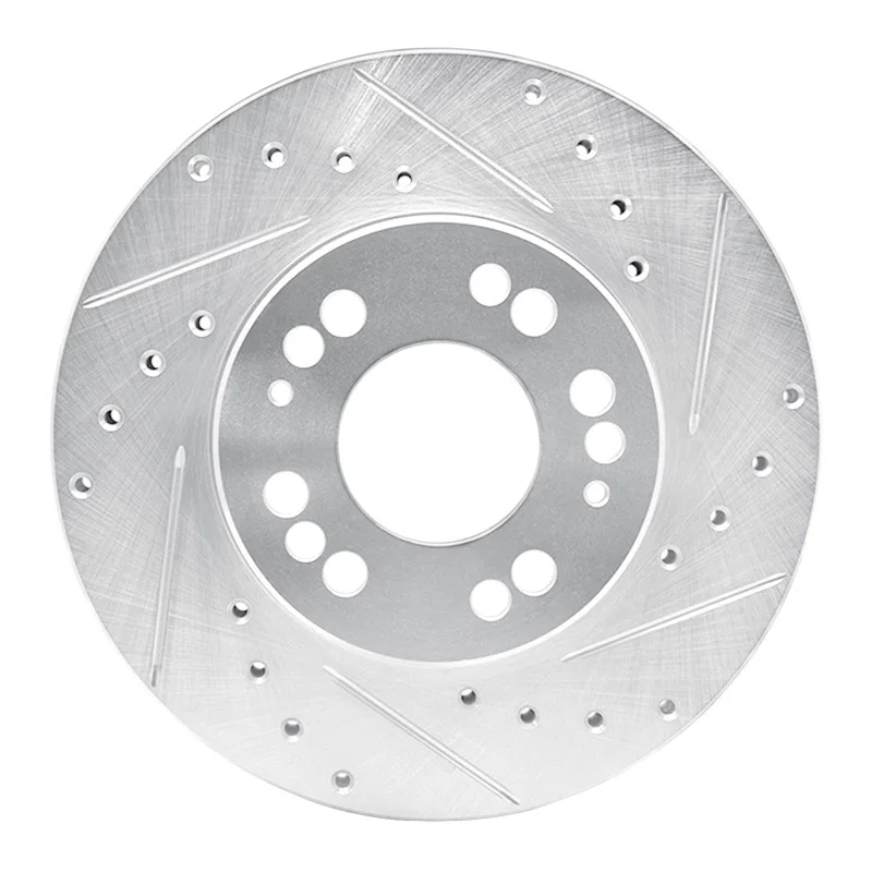 R1 Concepts 631-72015R, R1 91-04 Dodge STEALTH Front Right Drilled & Slotted Silver Brake Rotor
