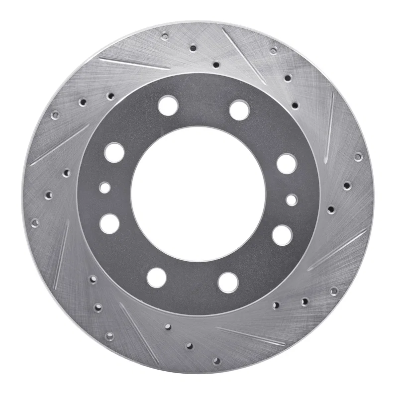 R1 Concepts 631-48038R, R1 99-20 Cadillac DeVille Front Right Drilled & Slotted Silver Brake Rotor