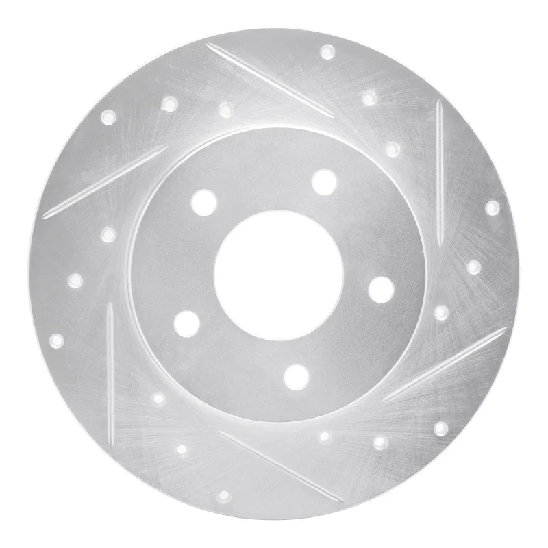 R1 Concepts 631-52010R, R1 92-05 Buick LeSabre Rear Right Drilled & Slotted Silver Brake Rotor