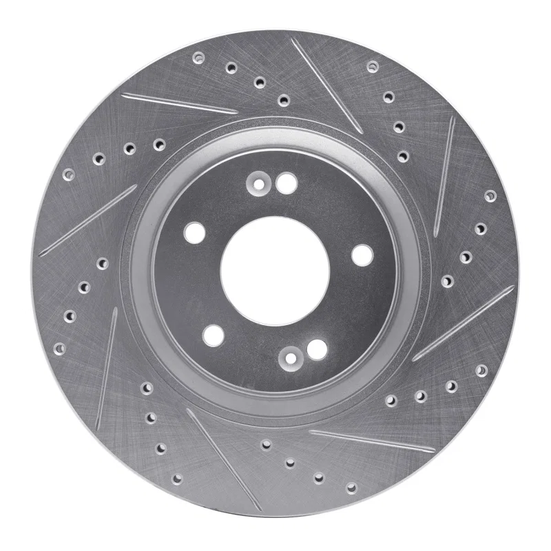 R1 Concepts 631-03003R, R1 11-25 Hyundai SONATA Front Right Drilled & Slotted Silver Brake Rotor