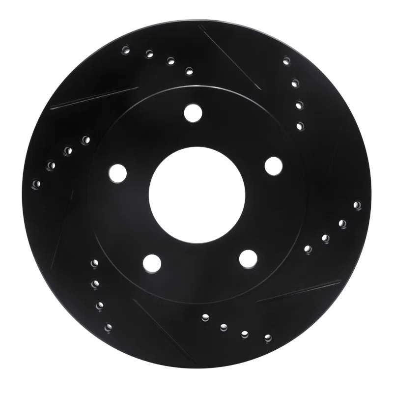 R1 Concepts 633-48005R, R1 79-98 Buick Riviera Rear/Front Right Drilled & Slotted Black Brake Rotor