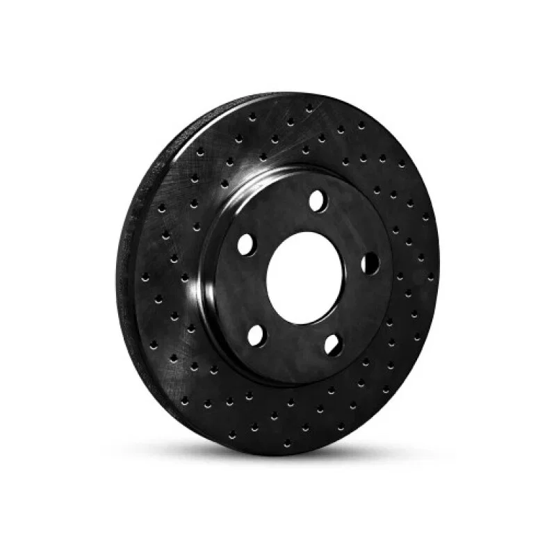 R1 Concepts 623-54190L, R1 03-05 Ford Excursion Front Left Drilled Black Brake Rotor