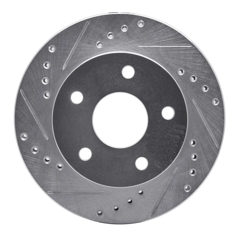 R1 Concepts 631-54120D, R1 90-97 Ford AEROSTAR Left Front Drilled & Slotted Silver Brake Rotor