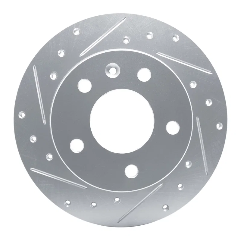 R1 Concepts 631-45047L, R1 20-25 Buick Encore GX Rear Left Drilled & Slotted Silver Brake Rotor