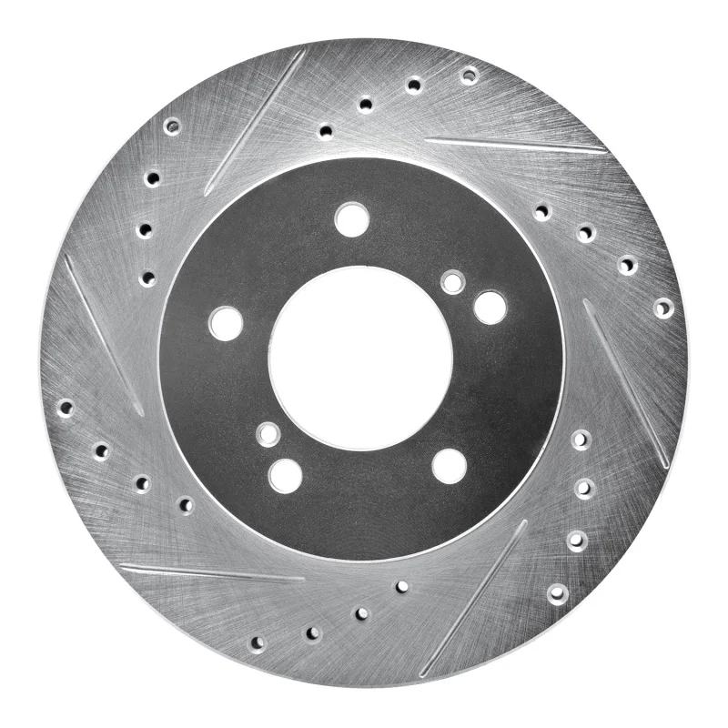 R1 Concepts 631-67107L, R1 93-02 Mercury Villager Front Left Drilled & Slotted Silver Brake Rotor