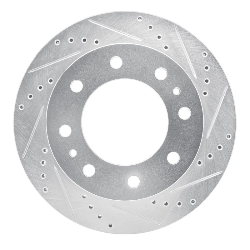 R1 Concepts 631-40075R, R1 94-97 Dodge B200 / B200 Van / B250 Front Right Drilled & Slotted Silver Brake Rotor