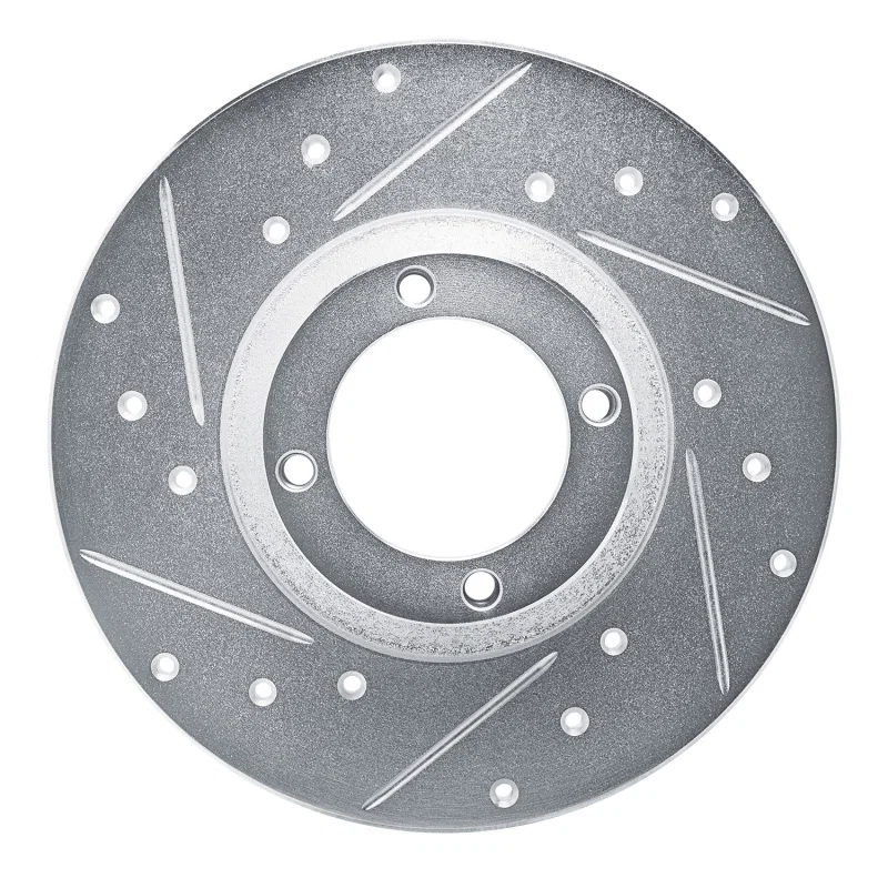 R1 Concepts 631-37000L, R1 76-84 Buick OPEL Front Left Drilled & Slotted Silver Brake Rotor