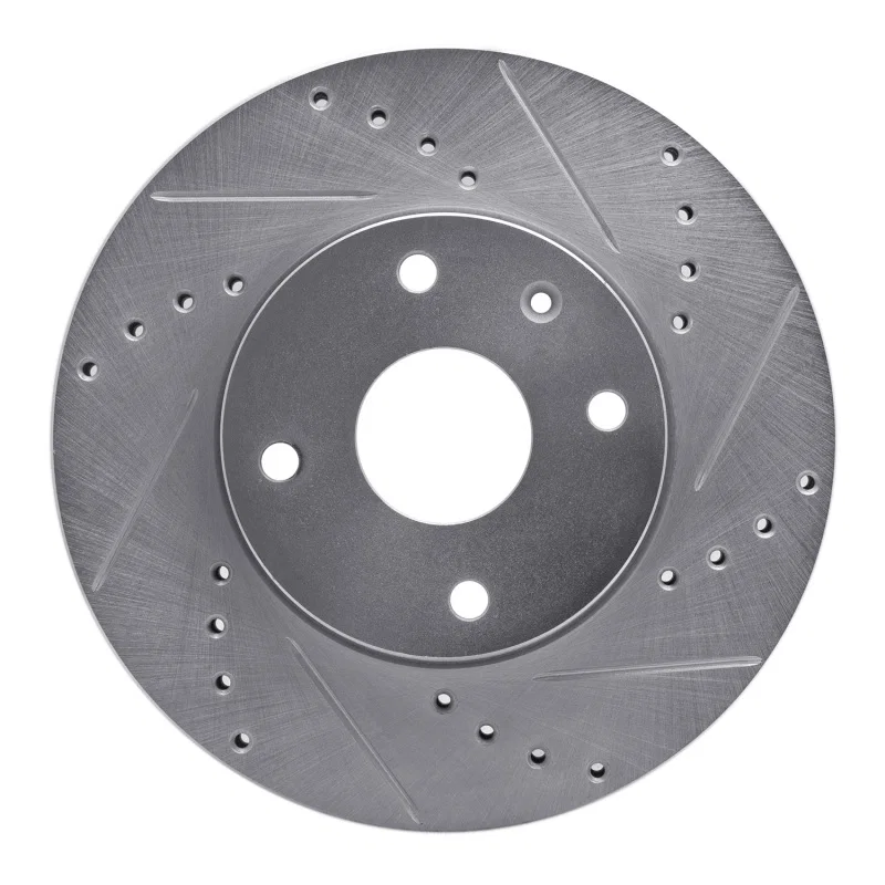 R1 Concepts 631-01008R, R1 04-10 Chevrolet Epica (Mexico) Front Right Drilled & Slotted Silver Brake Rotor