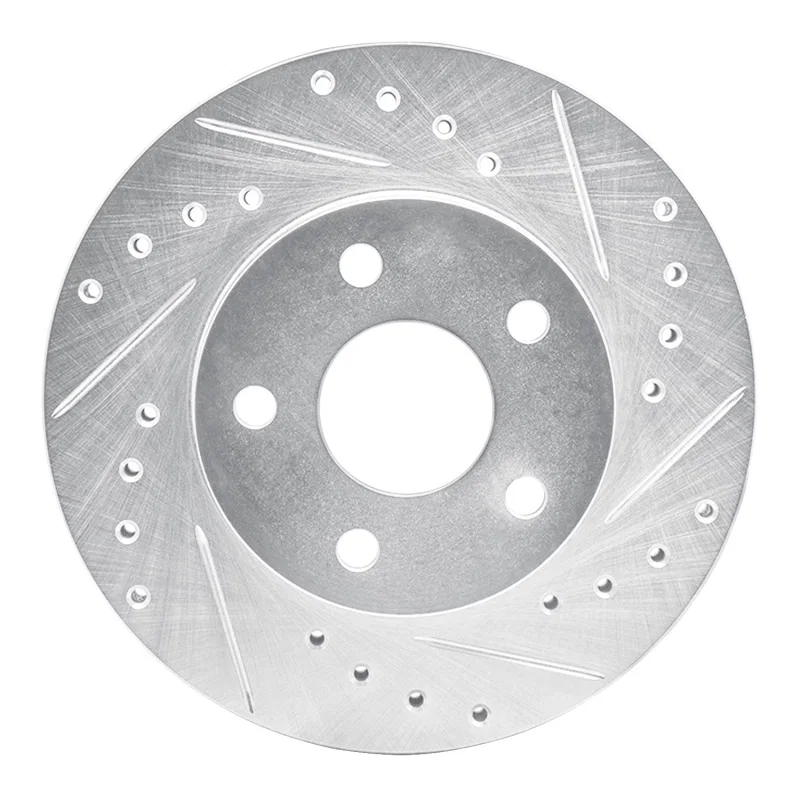 R1 Concepts 631-45002R, R1 80-89 Buick SKYLARK Front Right Drilled & Slotted Silver Brake Rotor