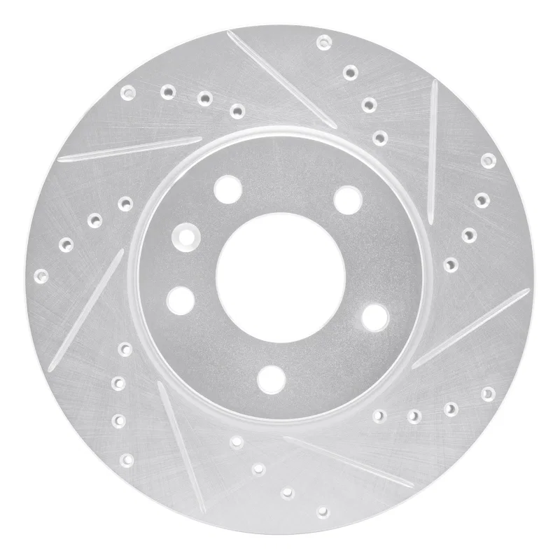 R1 Concepts 631-46033R, R1 13-25 Cadillac ATS Front Right Drilled & Slotted Silver Brake Rotor