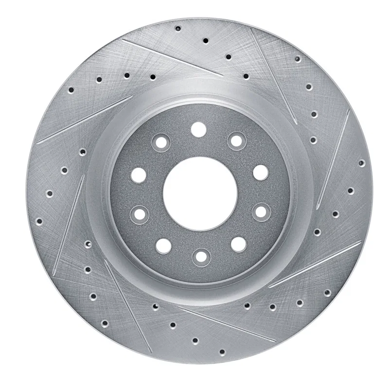 R1 Concepts 631-39032R, R1 20-25 Chrysler Pacifica Front Right Drilled & Slotted Silver Brake Rotor