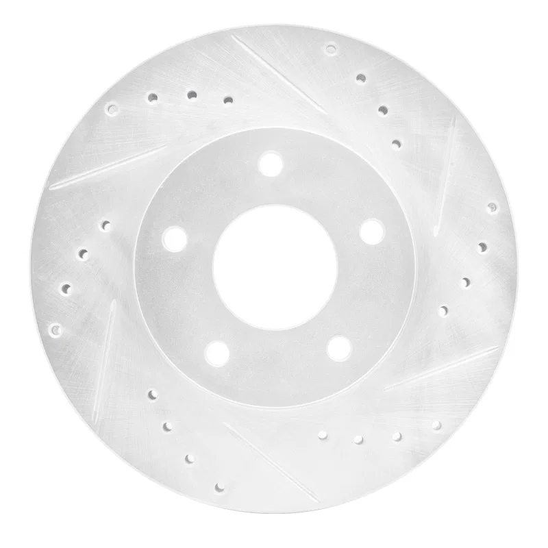 R1 Concepts 631-67048R, R1 99-01 Infiniti I30 Front Right Drilled & Slotted Silver Brake Rotor