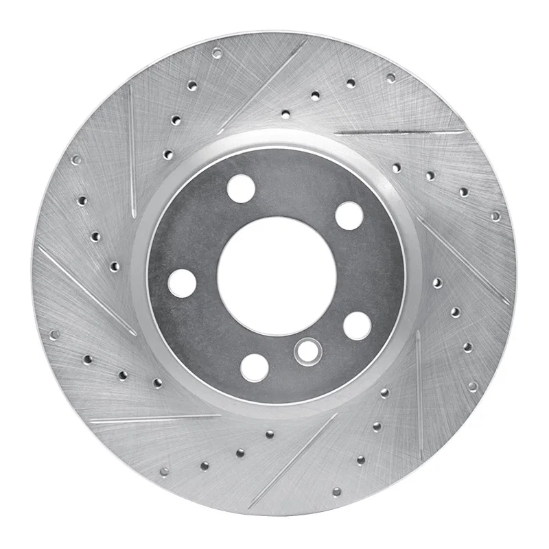 R1 Concepts 631-31151L, R1 11-18 BMW X3 Front Left Drilled & Slotted Silver Brake Rotor