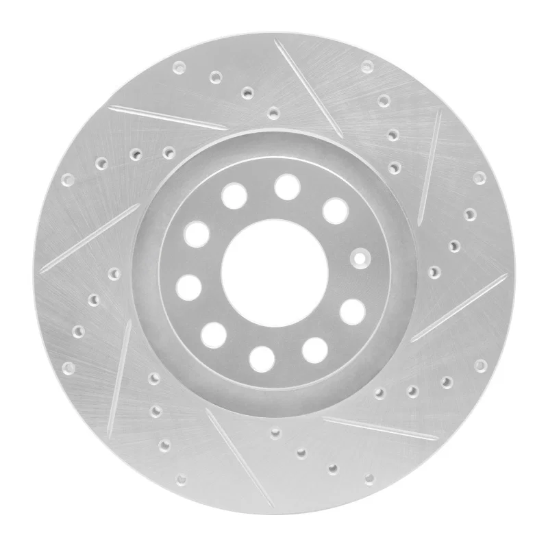 R1 Concepts 631-73036R, R1 98-09 Audi A4 (USA/Canada) Front Right Drilled & Slotted Silver Brake Rotor