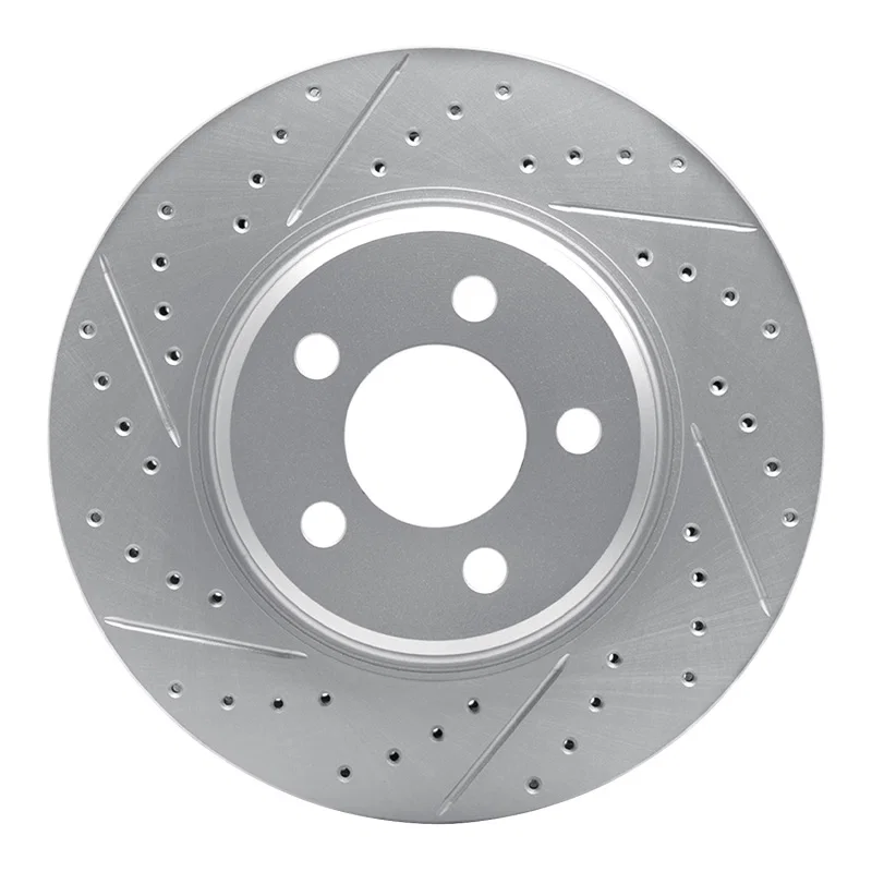 R1 Concepts 830-47030L, R1 67-70 Chevrolet Biscayne Front Left Drilled & Slotted Geo-Carbon Rotor