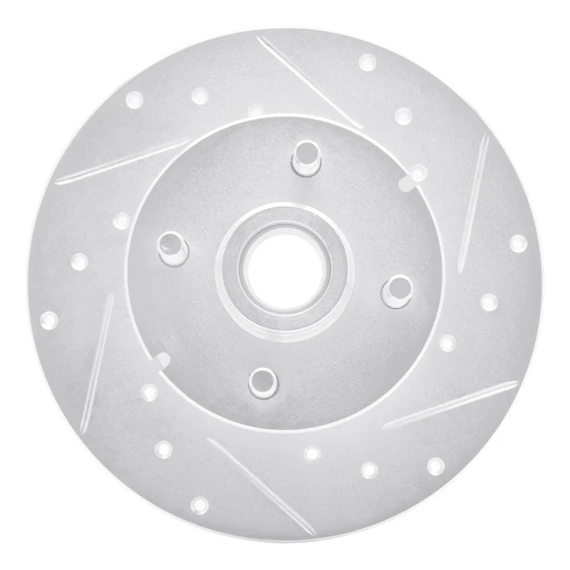 R1 Concepts 631-47012R, R1 1978-1987 Chevrolet CHEVETTE Front Right Drilled & Slotted Silver Brake Rotor