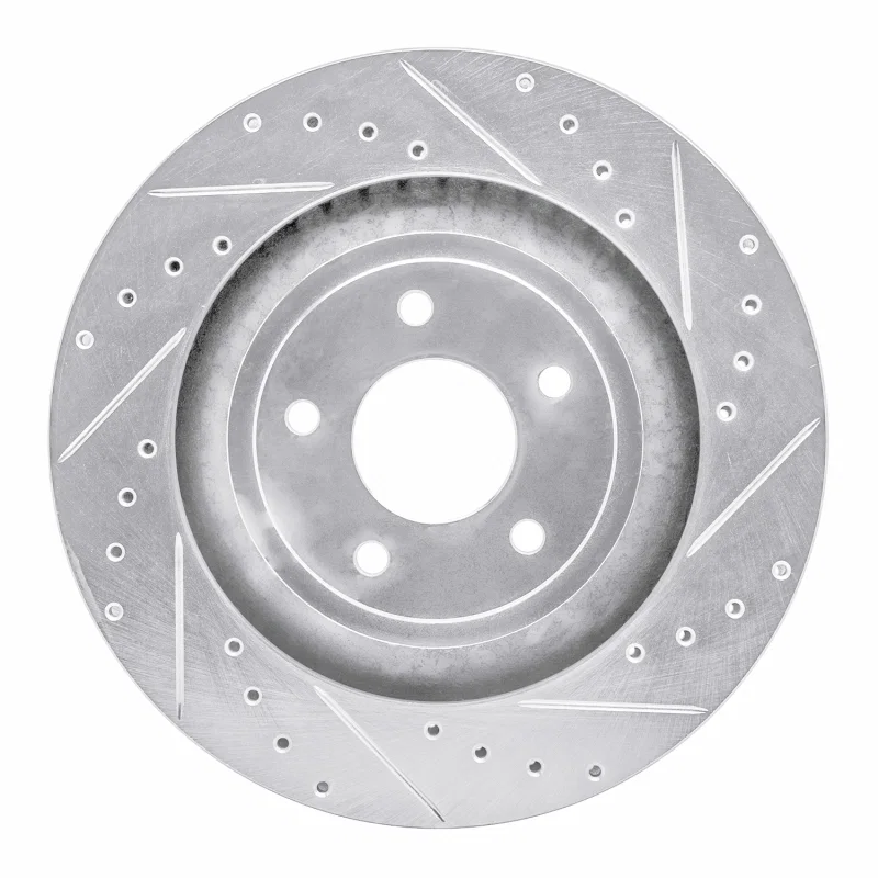 R1 Concepts 631-40025R, R1 08-14 Chrysler 200 Front Right Drilled & Slotted Silver Brake Rotor